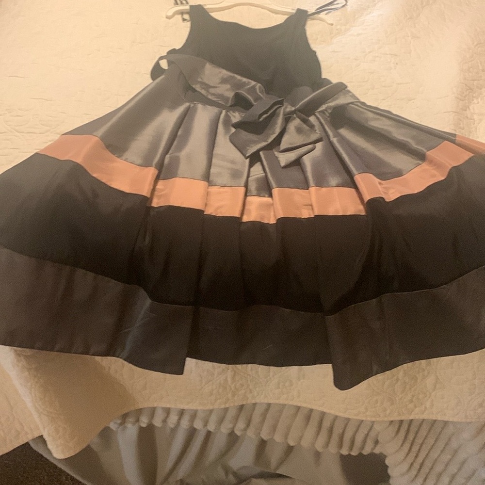Girls S.L. Fashions Black and Silver A-Line Skirt